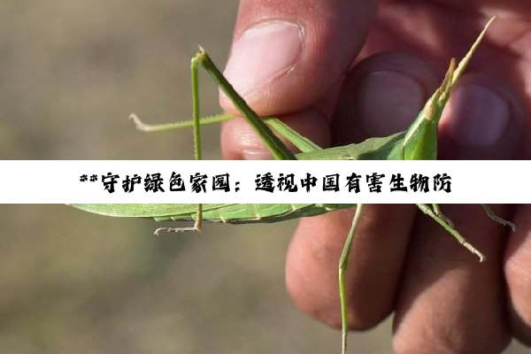 **守护绿色家园：透视中国有害生物防治企业的责任与担当**